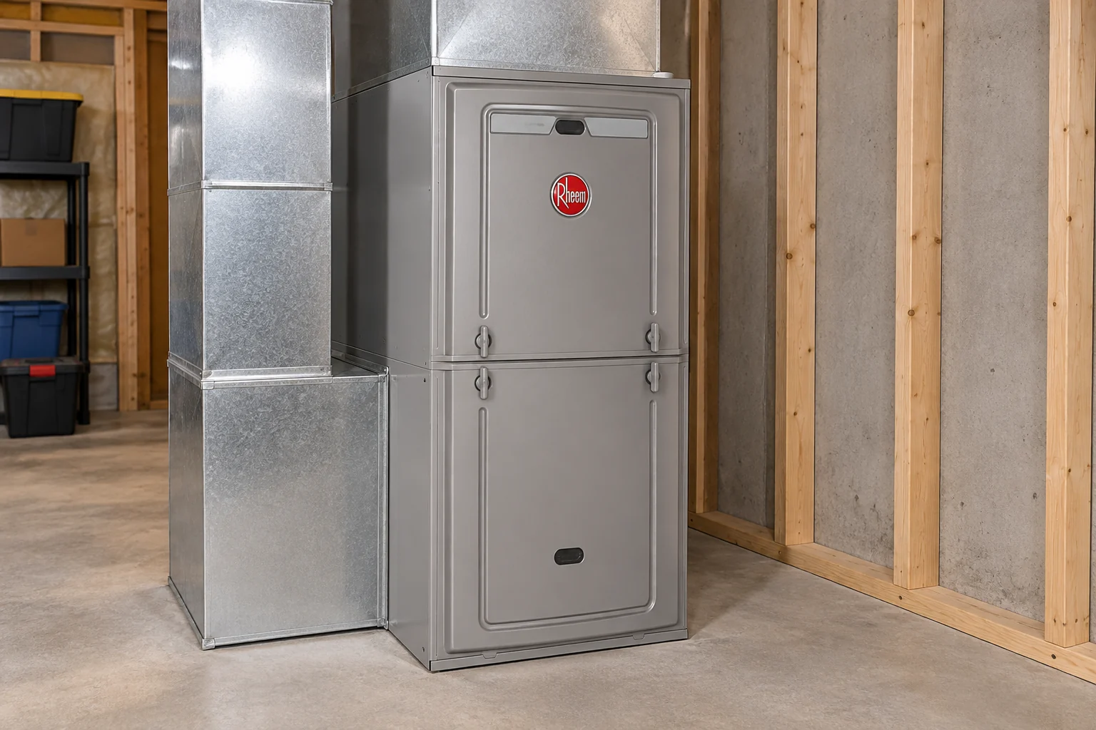 Closed furnace and unfinished basement access before renovation closes in